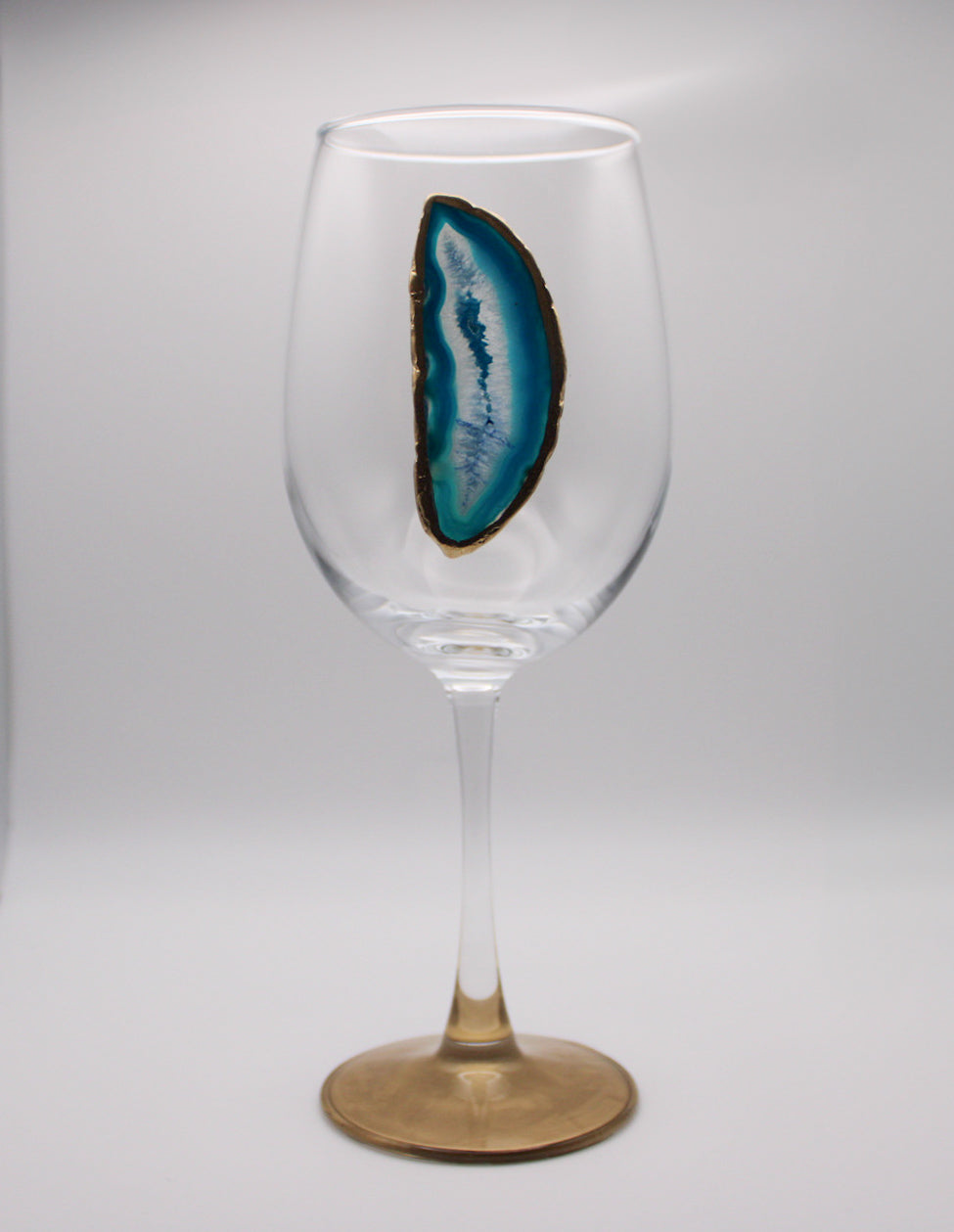 Agate Handmade Stemmed Wine Glass