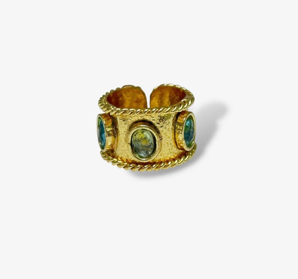 3 Stone Gold Ring