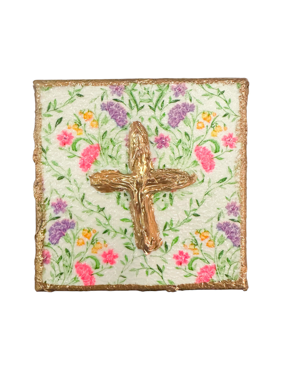 4x4 Gold Cross Canvas