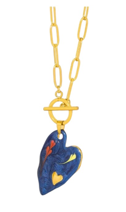 Gold Heart Chain Necklace