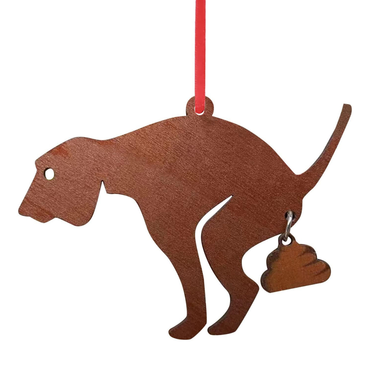 Funny Dog Pooping Ornament