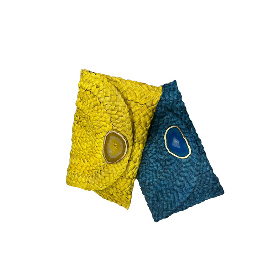 Agate Solid Straw Purse