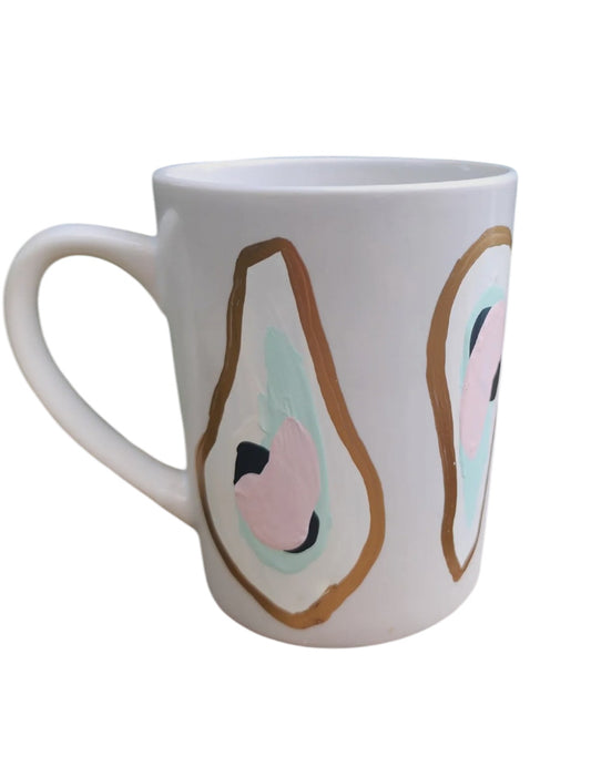 Hand Painted Oyster Mug