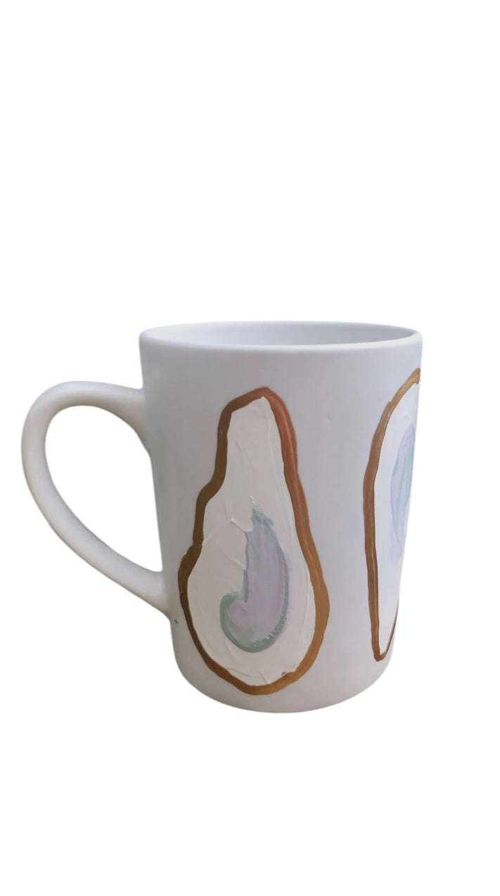 Hand Painted Oyster Mug