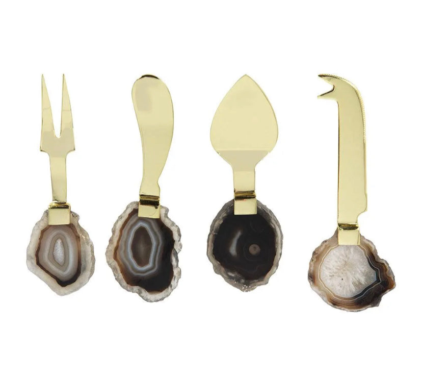 Agate 4 Piece Neutral Cheese Knife Set